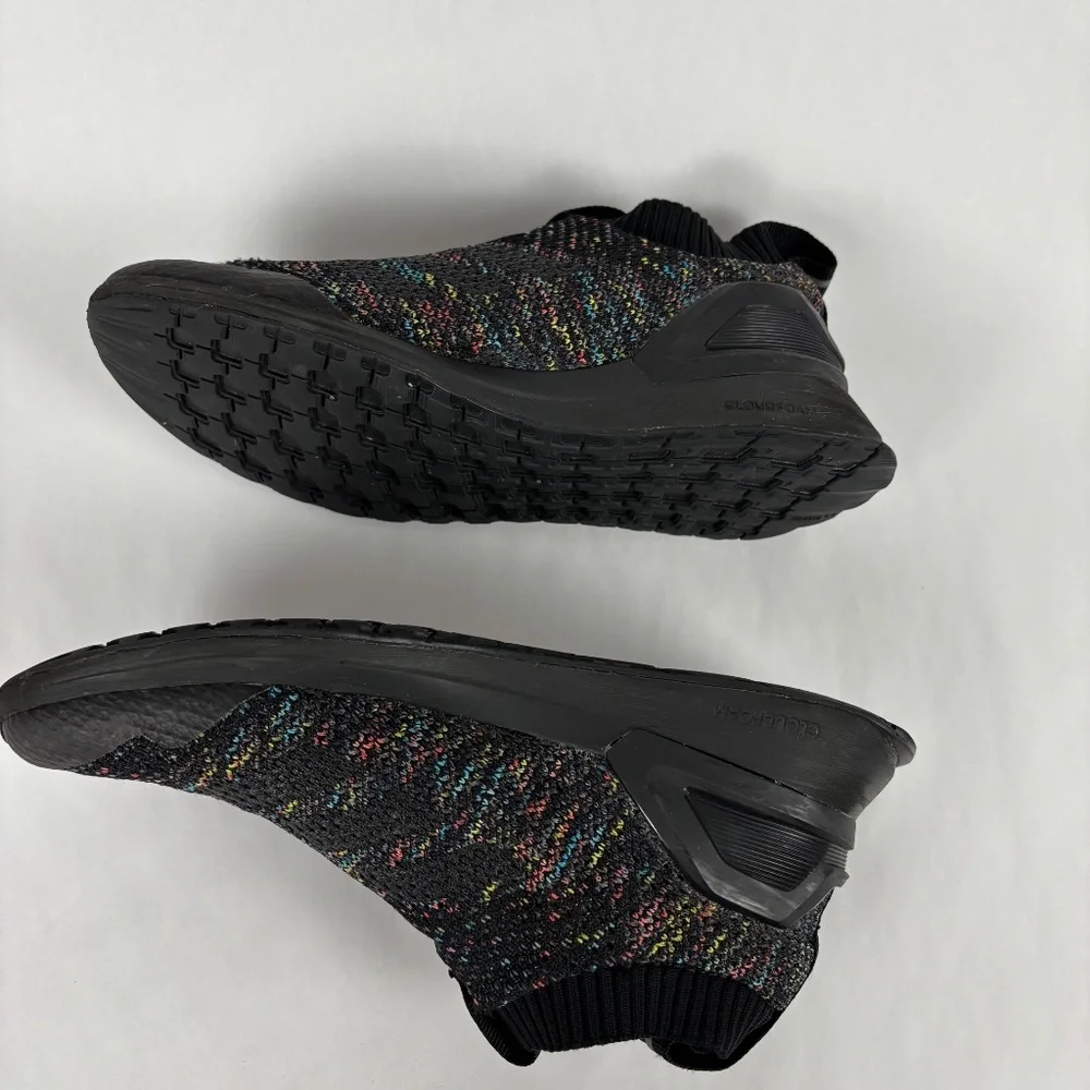 Adidas Men' size 5.5 Sock Knit Black Sneakers/Shoes Athletic Slip Ons Athletic